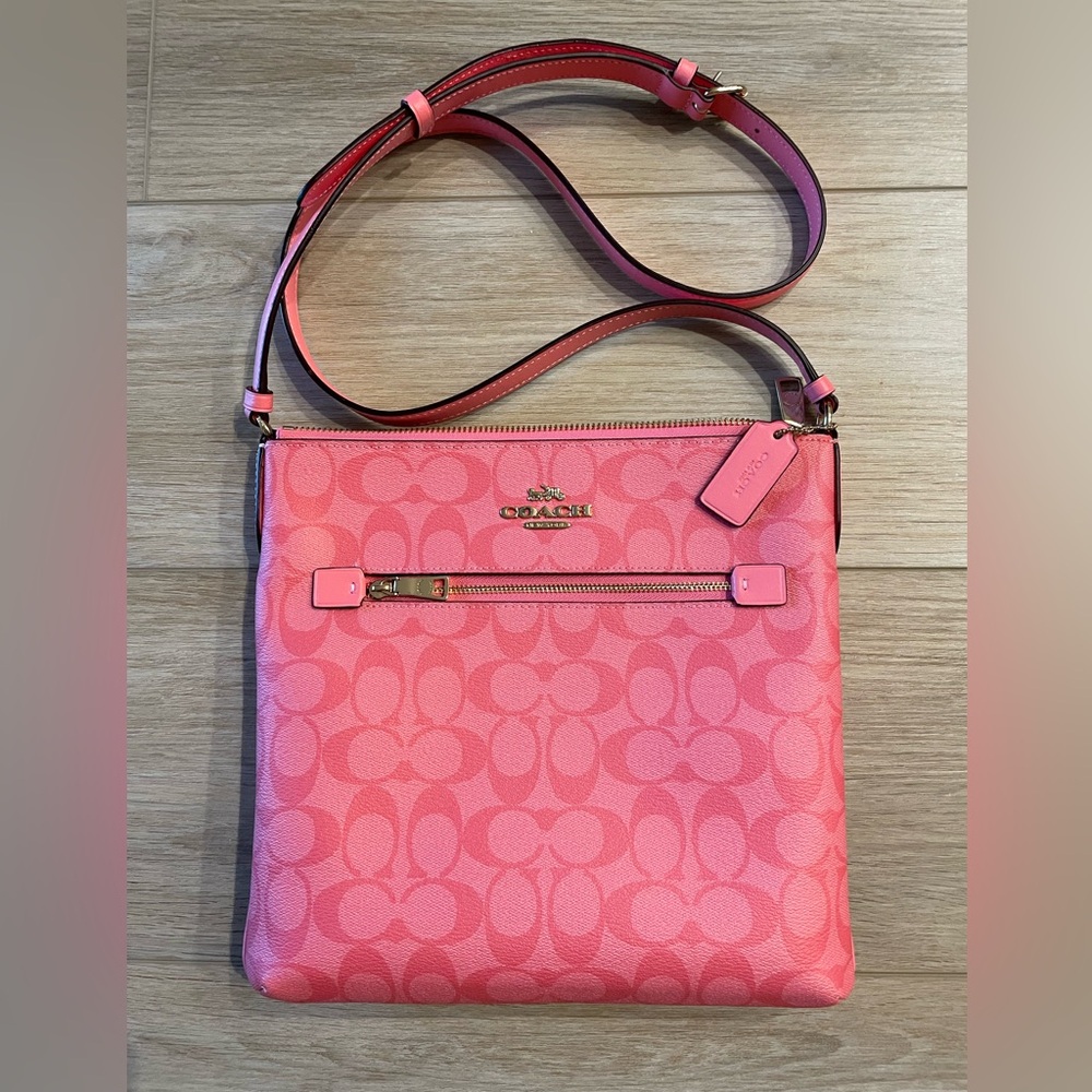 Coach Signature Pink Messenger/Crossbody Bag